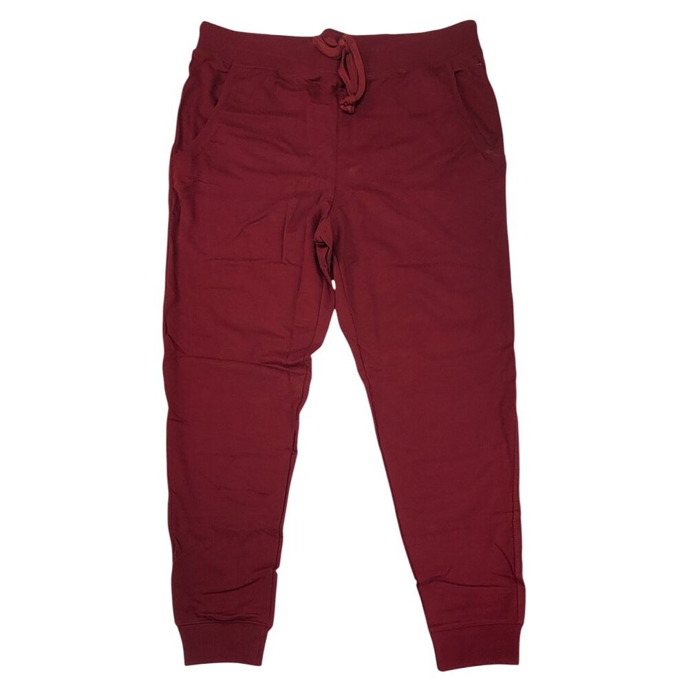 Rae Mode Wine Soft Knit Joggers Large